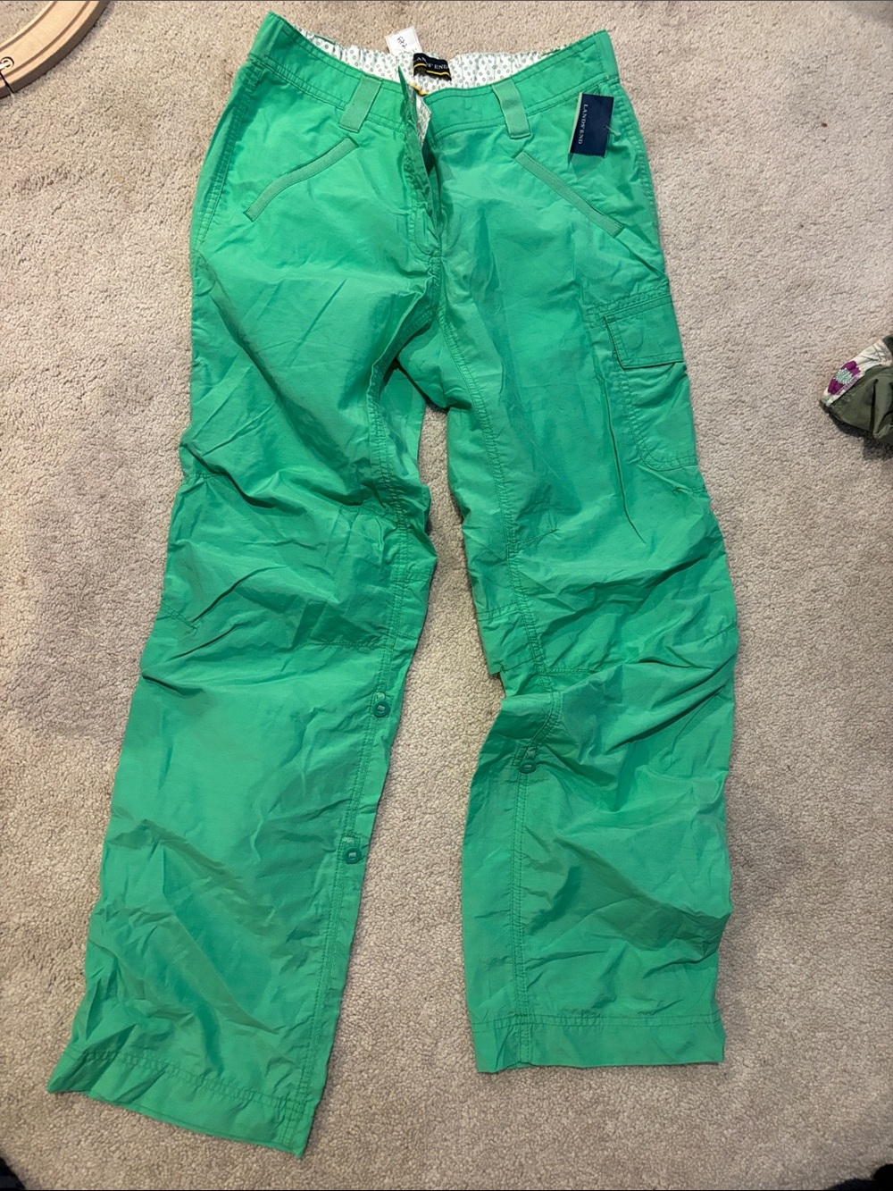 Lands' End Bright Green Women's Cargo Pants